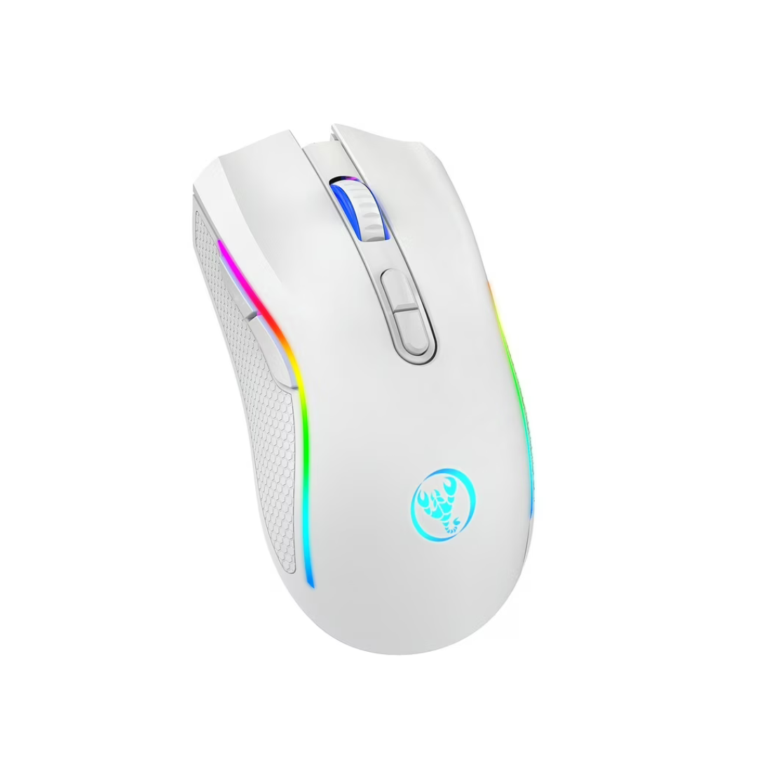 HXSJ T69 Wireless Gaming Mouse in Ice White