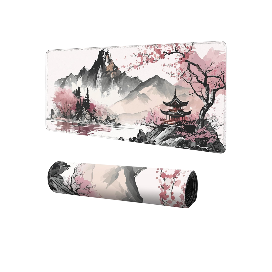 Gaming Mouse Pad - Japenese Sakura Tree Pattern