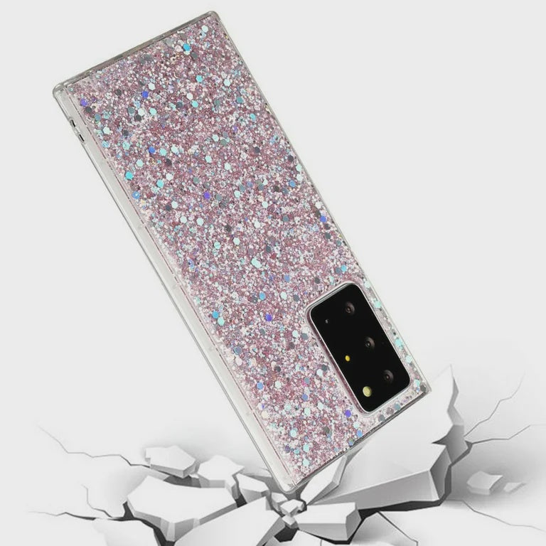 Samsung Galaxy A21S Phone Case - Silver Glitters