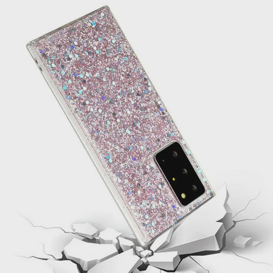 Samsung Galaxy A21S Phone Case - Silver Glitters
