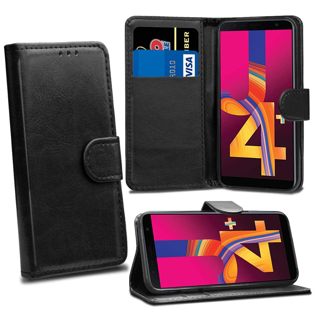 Samsung Galaxy J4+ Phone Case - Black Flip