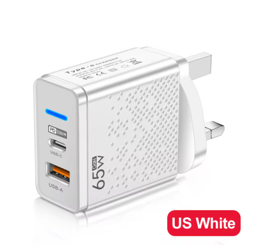 65W USB Type A+C Fast Charging Wall Adapter