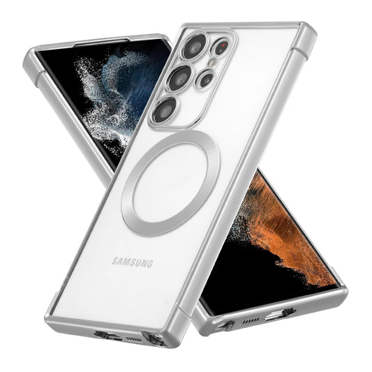 Samsung Galaxy S23 Ultra Phone Case - Clear & Silver