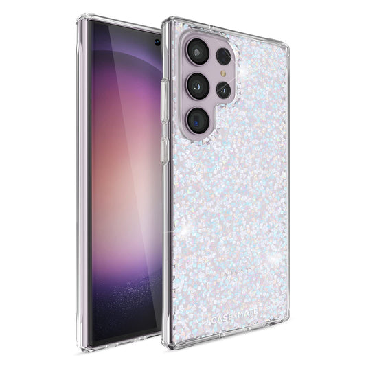 Samsung Galaxy S23 Ultra Phone Case - Silver Glitters