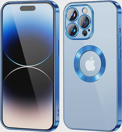 iPhone 12 Pro Phone Case - Blue Chrome & Clear