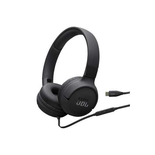 JBL 520C Wired Headphones in Black