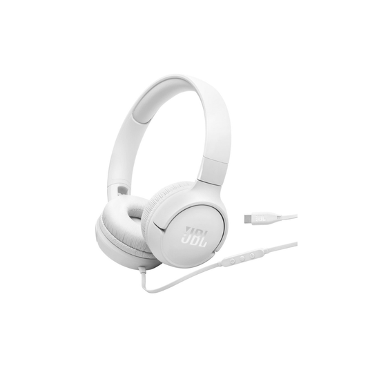 JBL 520C Wired Headphones in White