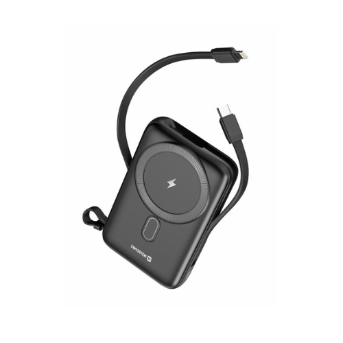 Swissten 10000mAh MagSafe Powerbank with Built-In Cables