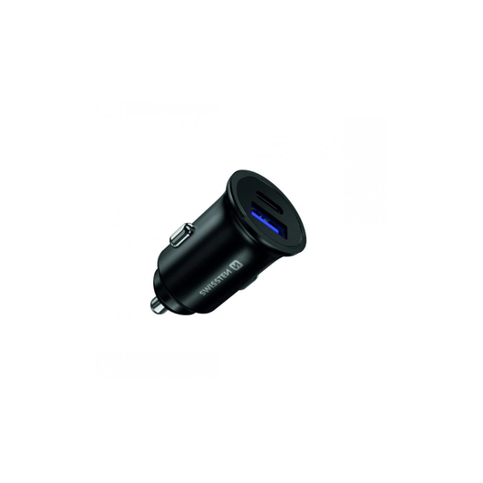 Swissten QuickCharge 36W Car Charger with USB-C + USB-A Ports