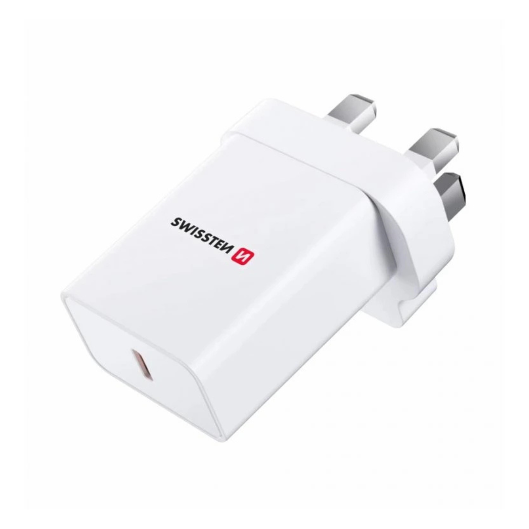 Swissten 25W USB-C Charging Plug in White