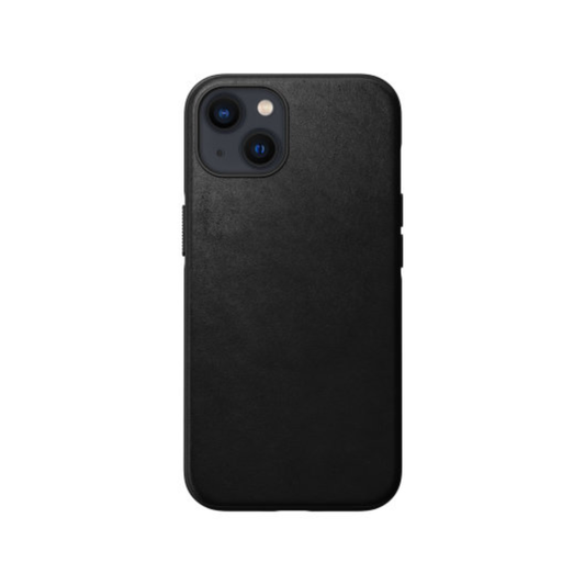 iPhone 13 Phone Case - Black Leather Luxury with MagSafe