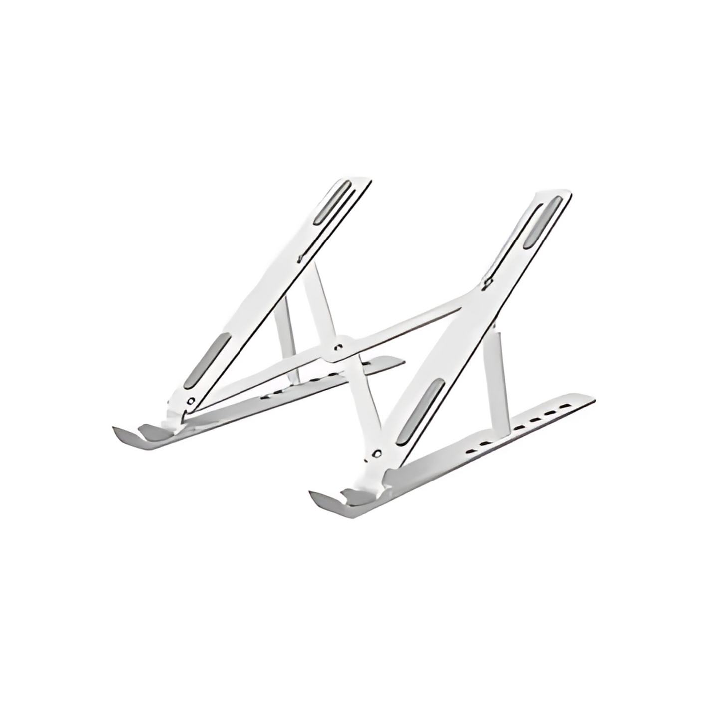 White Universal Laptop Stand – Foldable & Cooling Bracket for Laptop/Tablet