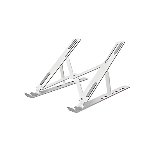 White Universal Laptop Stand – Foldable & Cooling Bracket for Laptop/Tablet