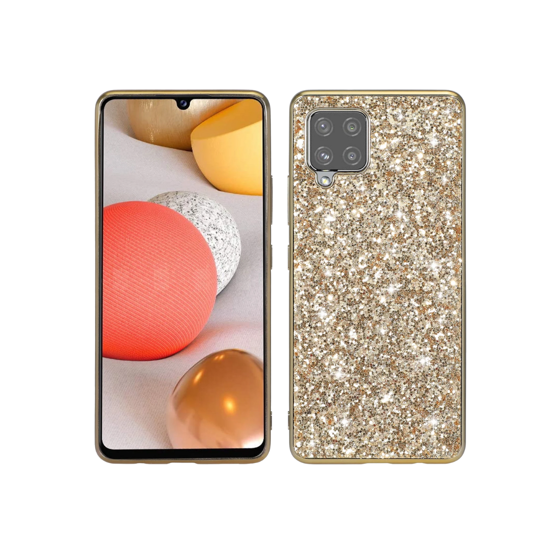 Samsung Galaxy A12 Phone Case - Gold Glitters