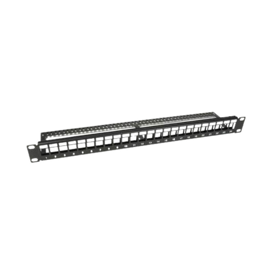 Patch Panel 24 Port Unloaded Keystone