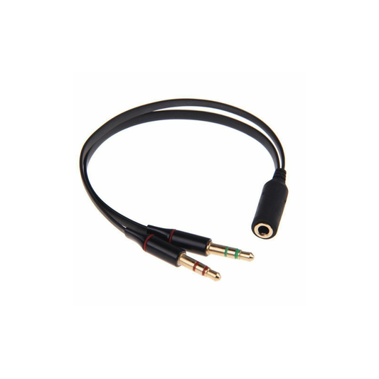 Y-Splitter 1 AUX Female to 2 AUX Male Adapter