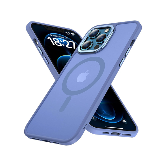 iPhone 12 Pro Max Phone Case - Dark Blue with Chrome Camera Cover