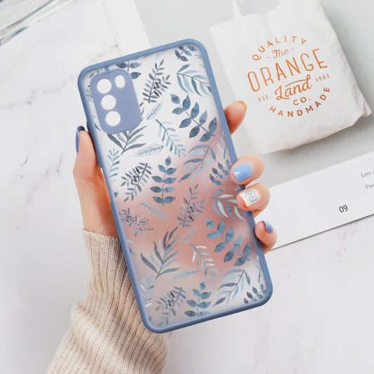 Samsung Galaxy A52 Phone Case - Blur and Flowers Design