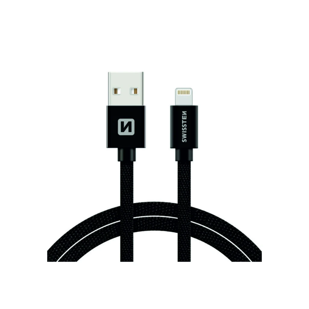 [8595217455573] 0.2M USB-A to Lightning Charging and Data Cable - Swissten