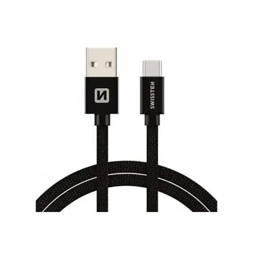 [8595217455214] 0.2M USB-A to USB-C Charging and Data Cable - Swissten