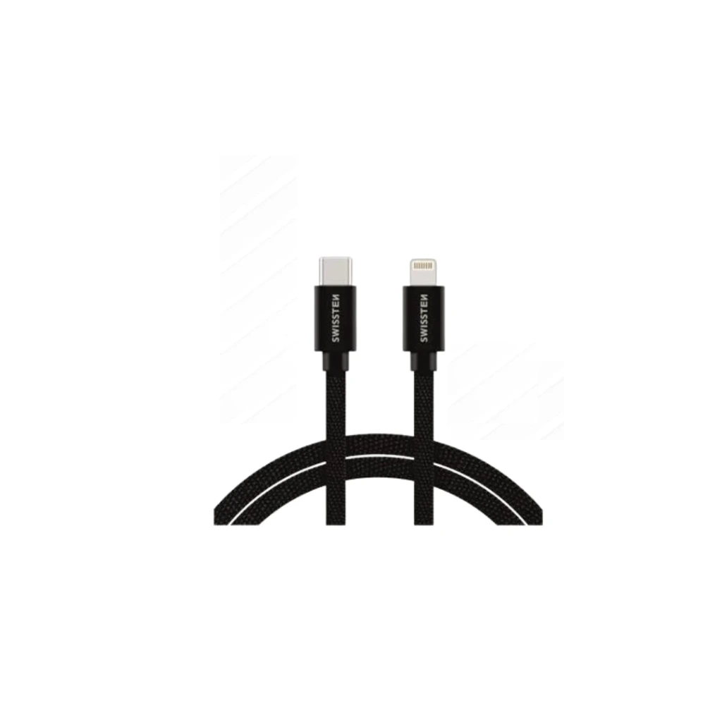 [8595217455856] 1.2M USB-C to Lightning Charging and Data Cable - Swissten