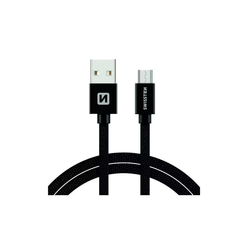 [8595217455528] 2M USB-A to Micro USB Charging and Data Cable - Swissten