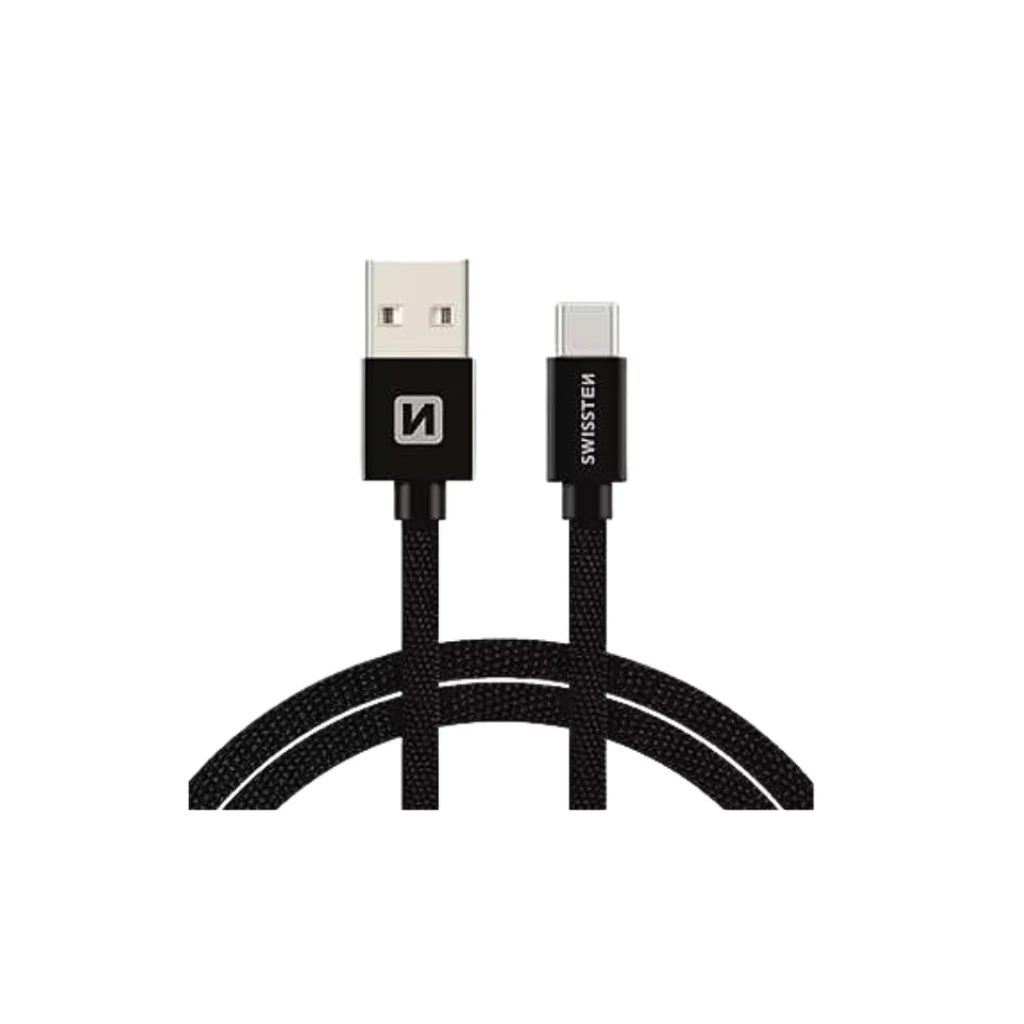 [8595217455337] 2M USB-A to USB-C Charging and Data Cable - Swissten