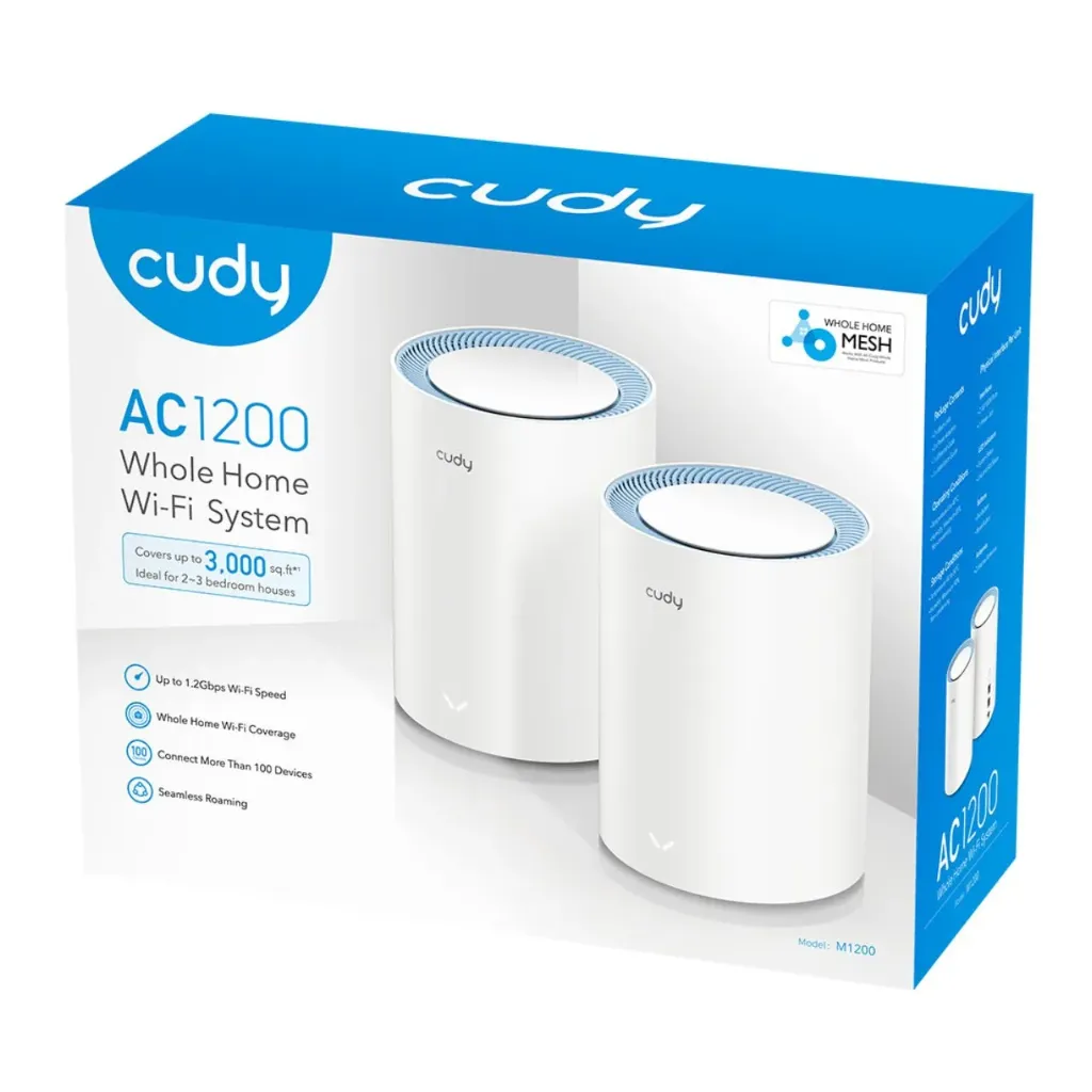 [6971690792107] Cudy AC1200 Wi-Fi Gigabit Mesh Solution (2-Pack)