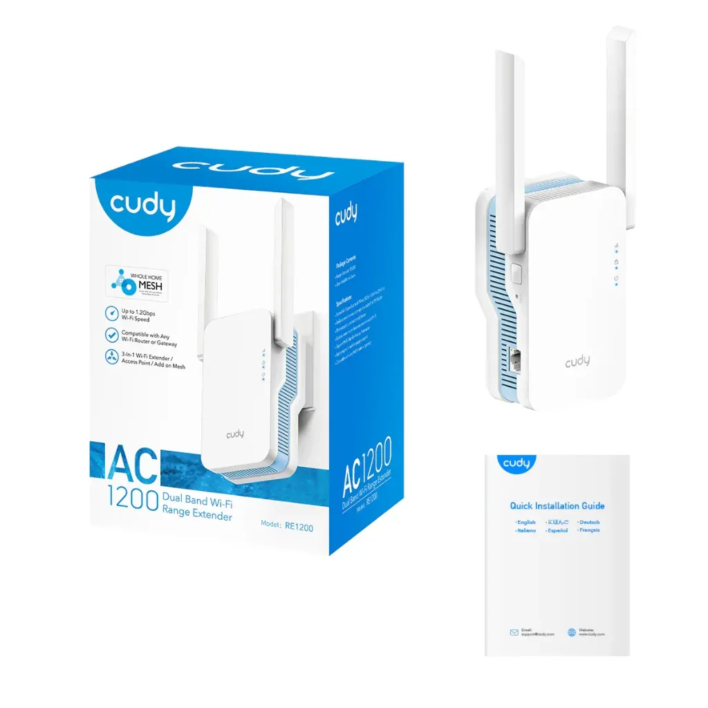 [10841] Cudy AC1200 Wi-Fi Mesh Repeater- RE1200