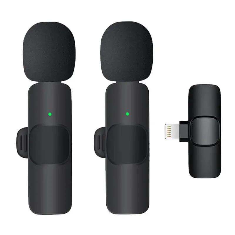 Dual Lightning Port Wireless Lavalier Microphones