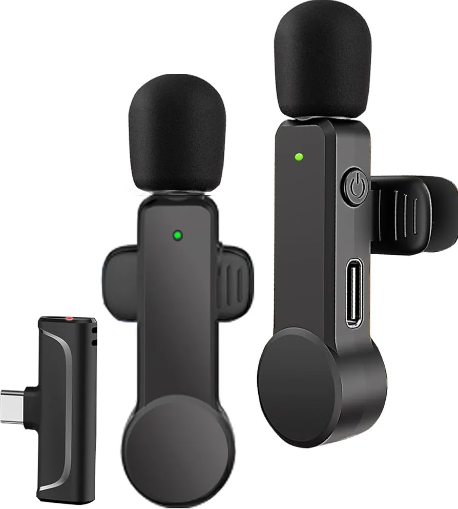 [10098] Dual USB-C Wireless Lavalier Microphones