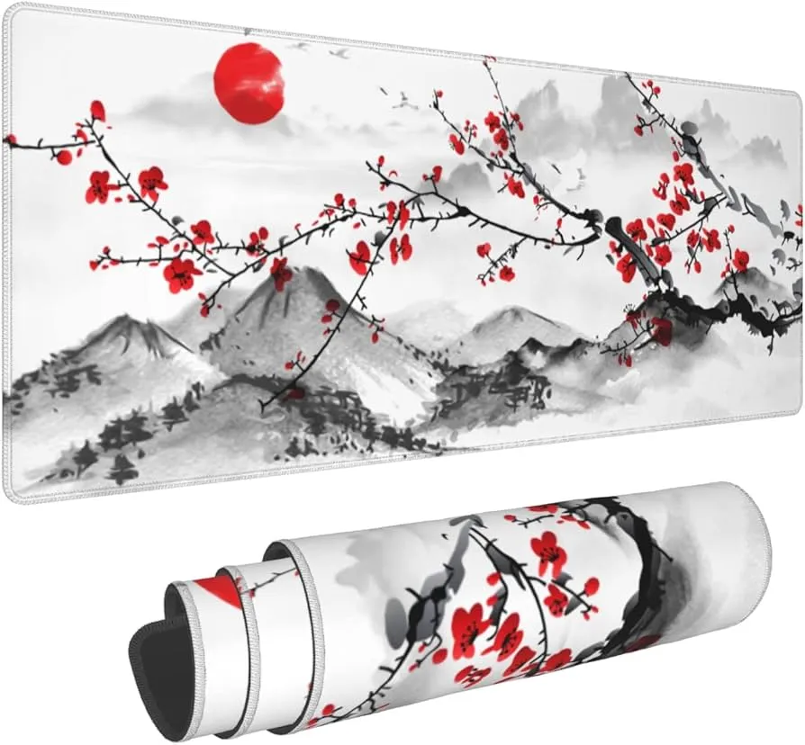 [20778554104] Gaming Mouse Pad - Japenese Sakura Tree Pattern