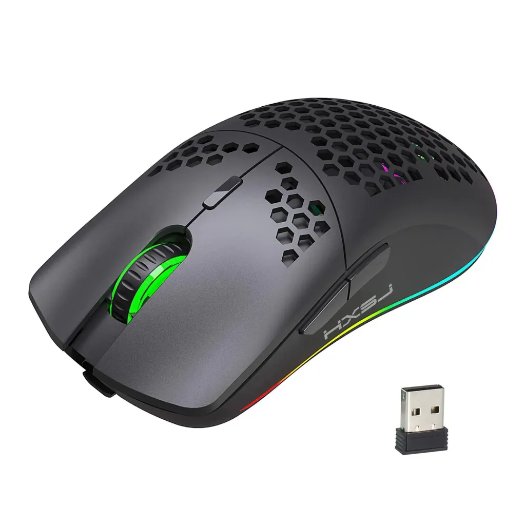 HXSJ T66 Wireless Gaming Mouse in Black