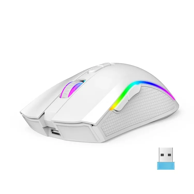 HXSJ T69 Wireless Gaming Mouse in Ice White