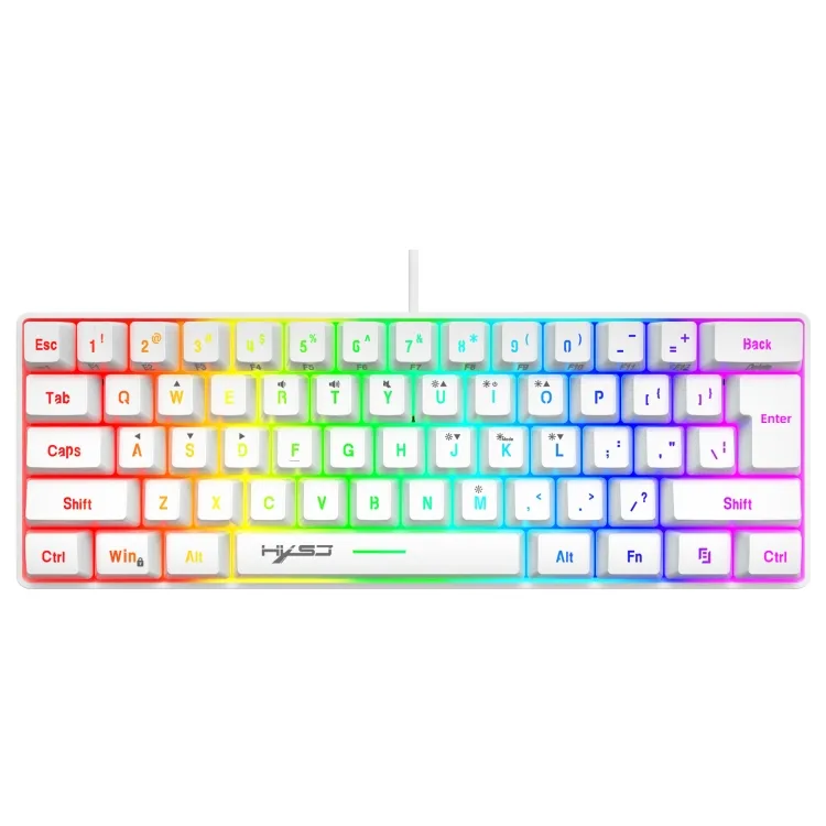 [11033] HXSJ V700 Wired Gaming Keyboard in White