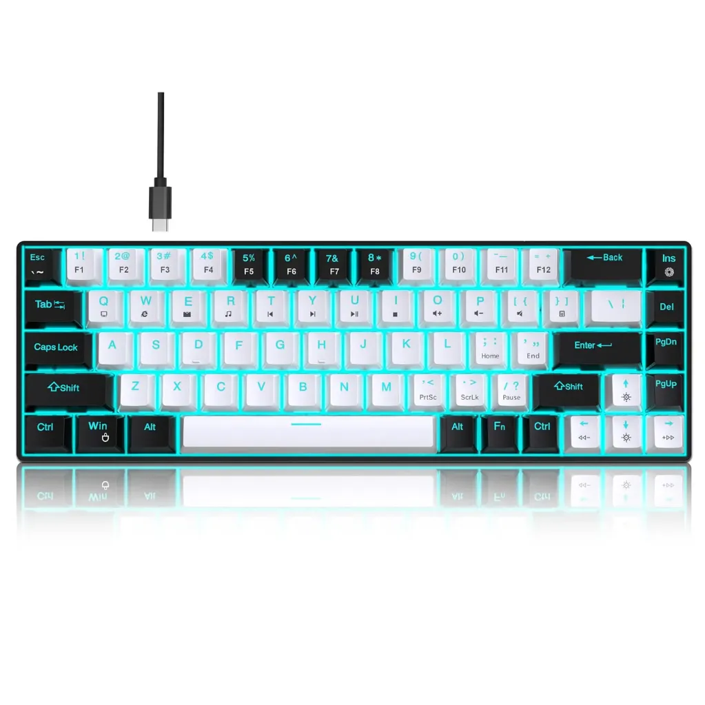 [11037] HXSJ V900 60% Mechanical Gaming Keyboard w/ Blue Switches