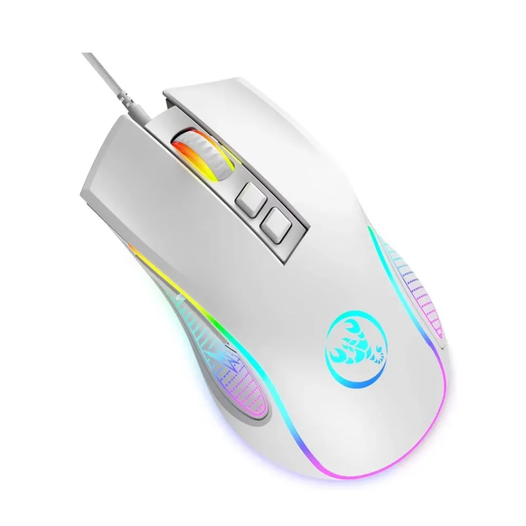 [11021] HXSJ X100 Wired Gaming Mouse in White