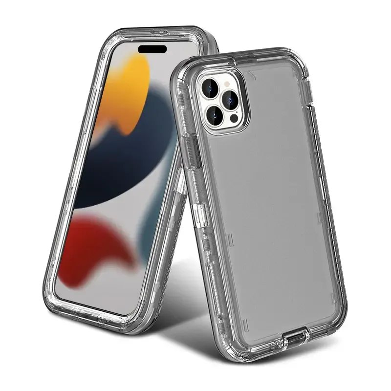 [10538] iPhone 12 Pro Max Phone Case - Clear & Rugged