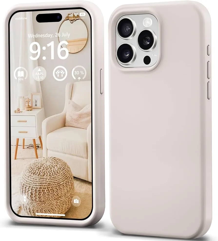 [10541] iPhone 12 Pro Max Phone Case - Light Beige