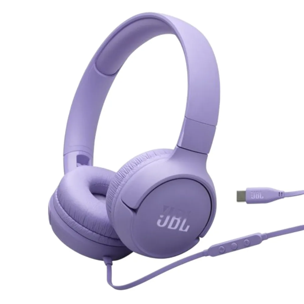 [1200130023286] JBL 520C Wired Headphones in Purple