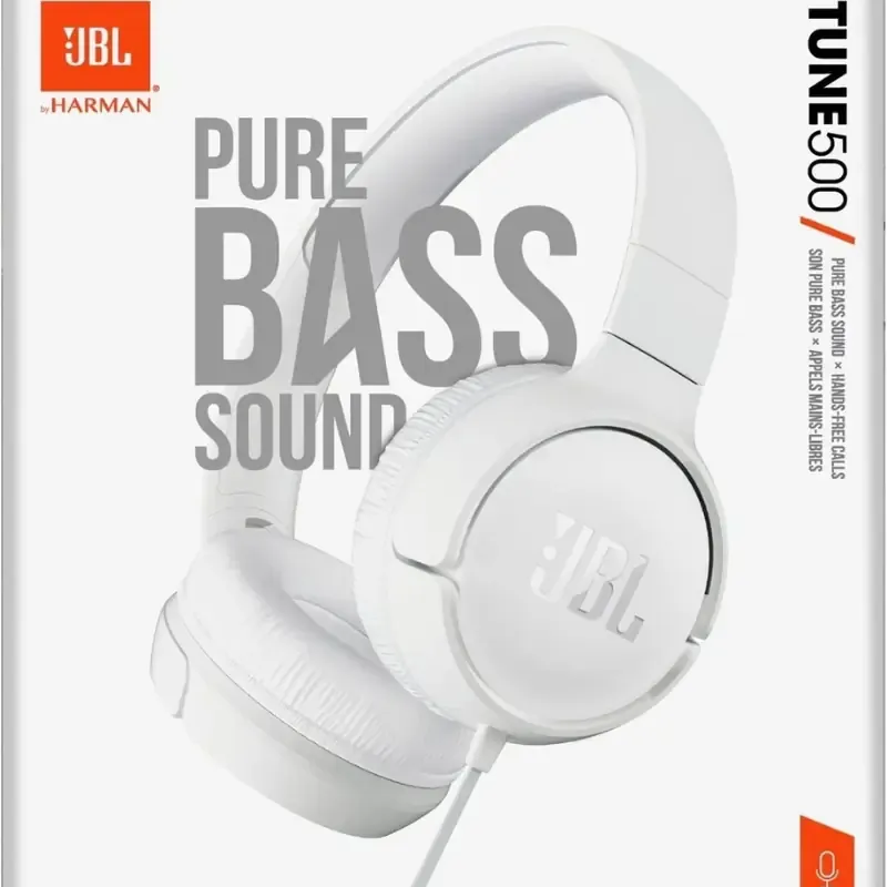 [6925281939938] JBL Tune500 | Wired Headphones in White