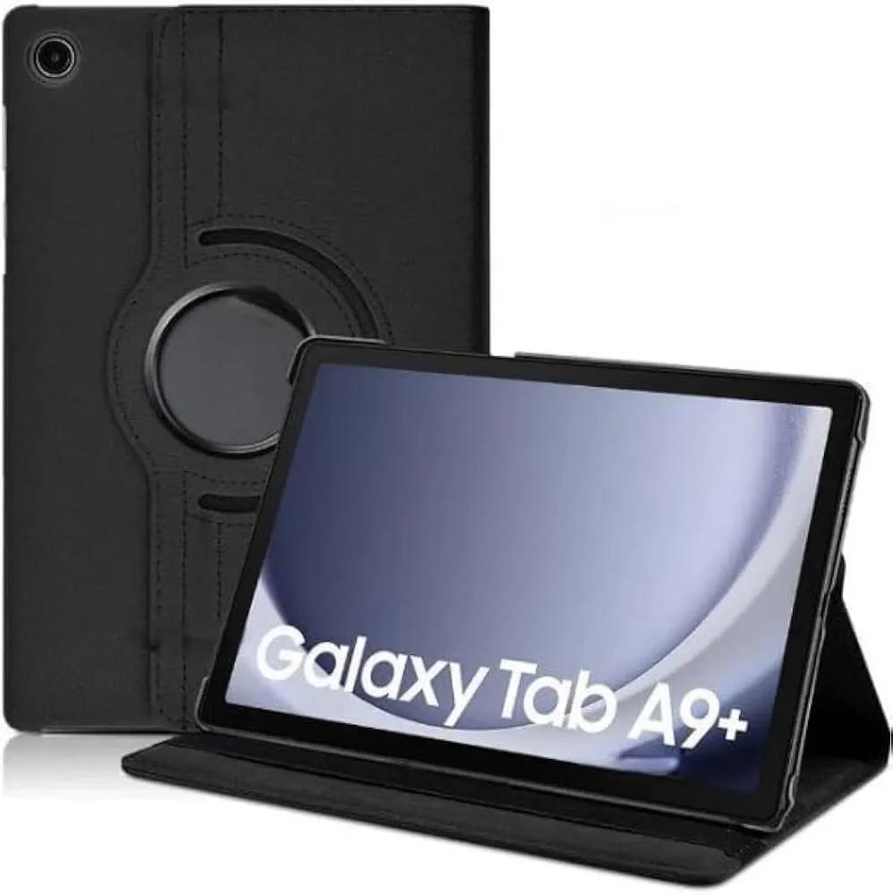 [11957] Leather Flip Case for Samsung Galaxy Tab A9+ in Black