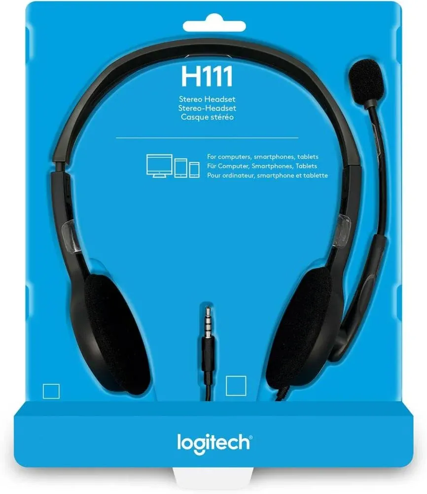 [12067] Logitech H111 On-Ear Wired Office Headset