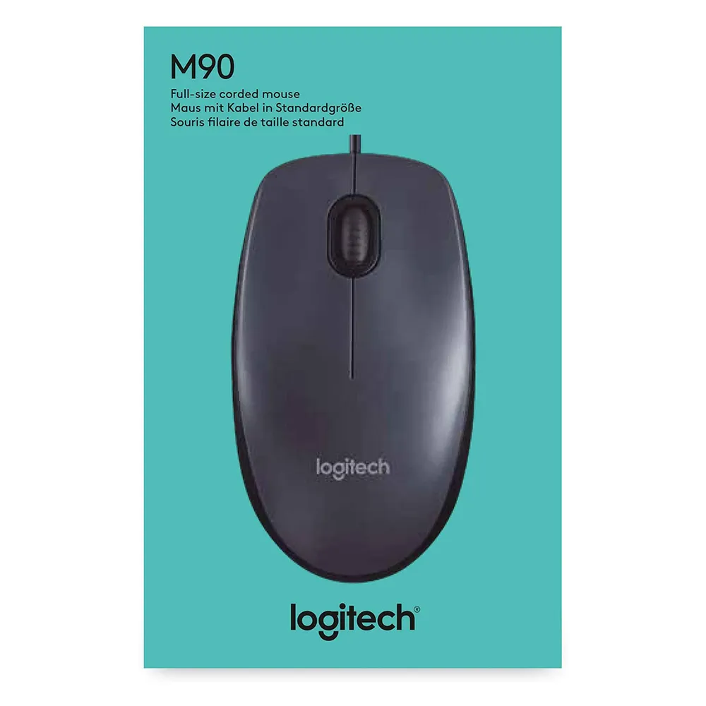[5099206021860] Logitech M90 Wired Mouse in Black