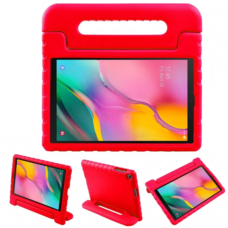 [10437] Red Samsung Galaxy Tab A6 10.1" T580 Tablet Kids Stand Case