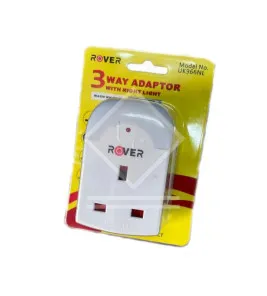 [UK966NL] Rover 13A 3 Way Multiplug with Night Light
