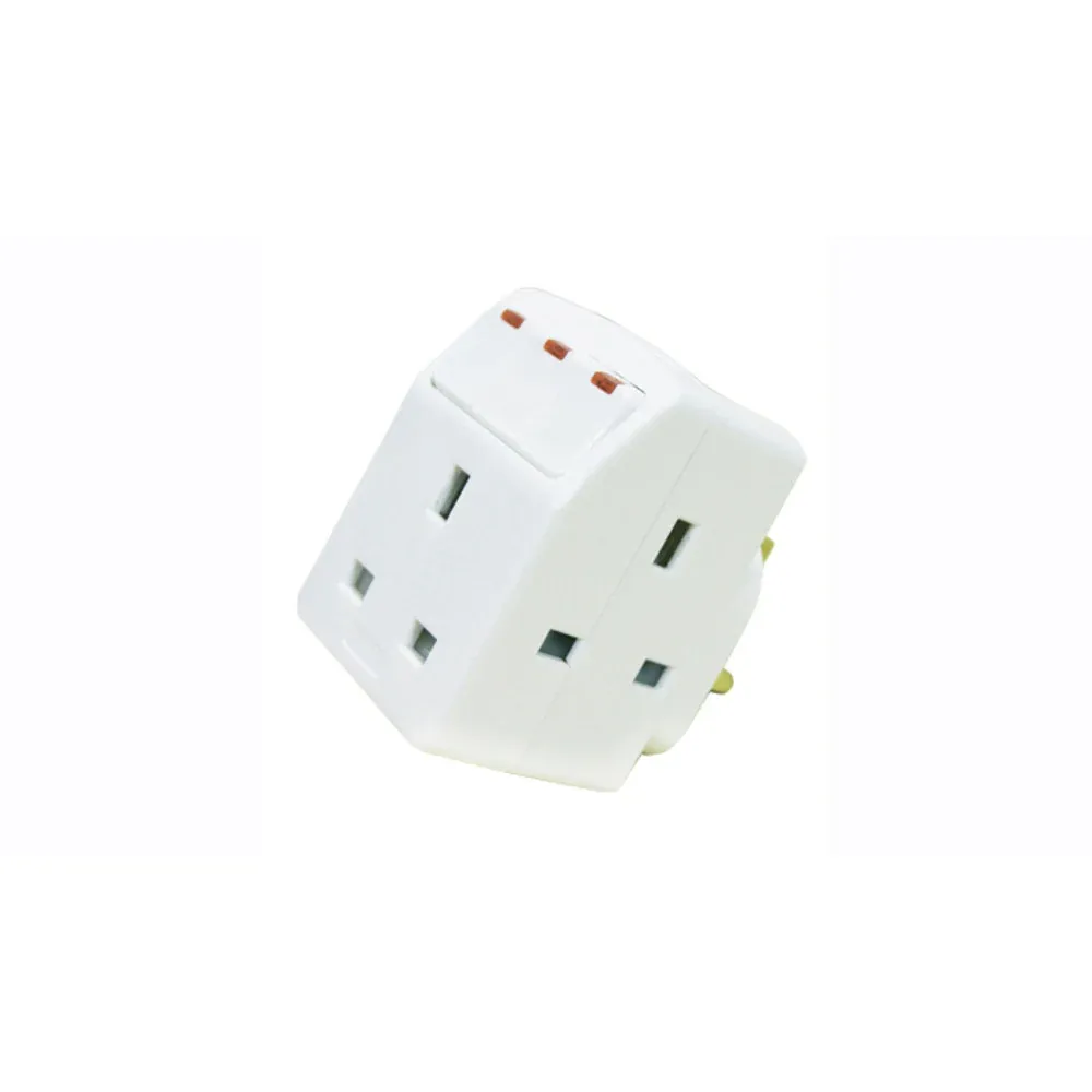 Rover 13A 3 Way Multiplug with Switches H/Duty