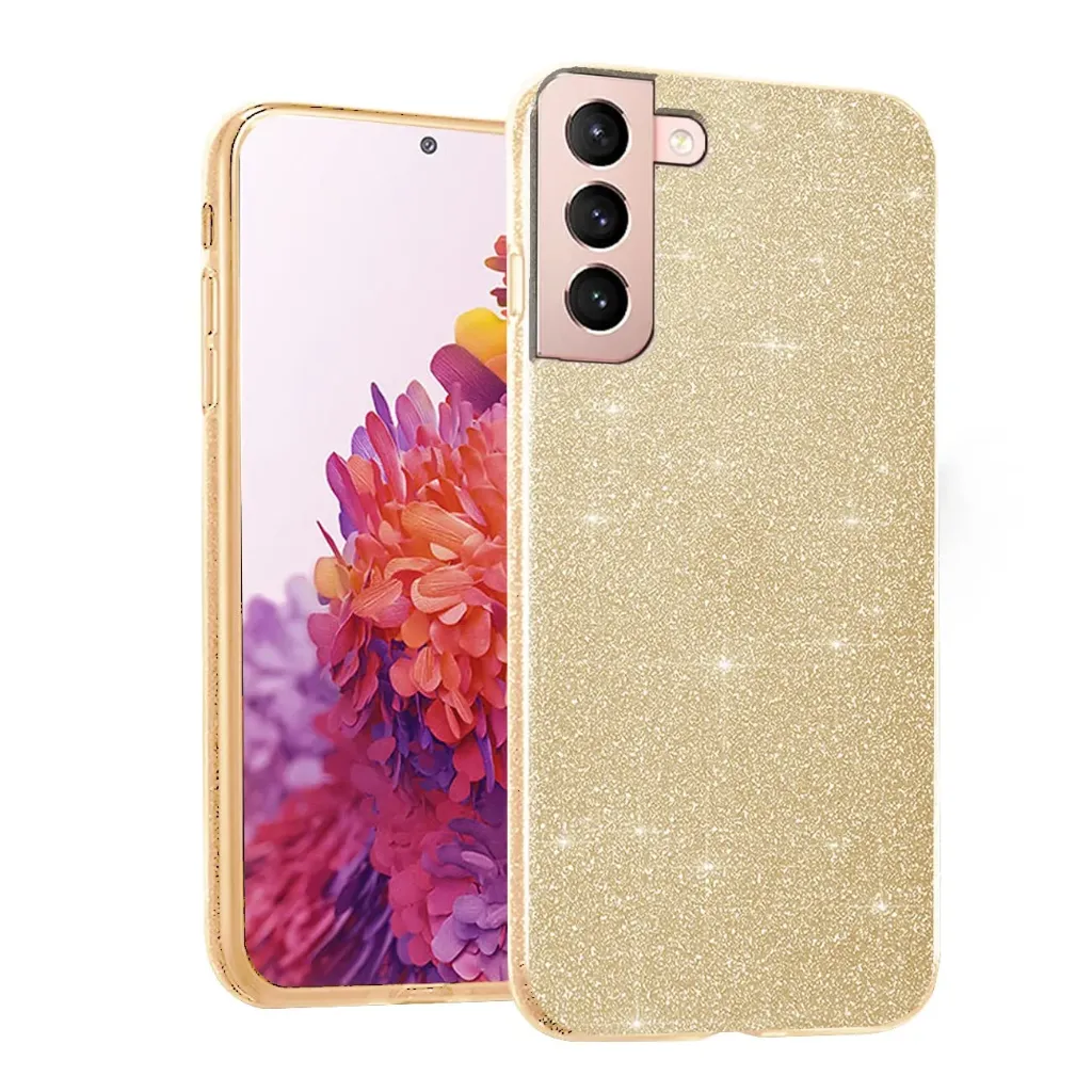 [10741] Samsung Galaxy S21 Phone Case - Gold Glitter