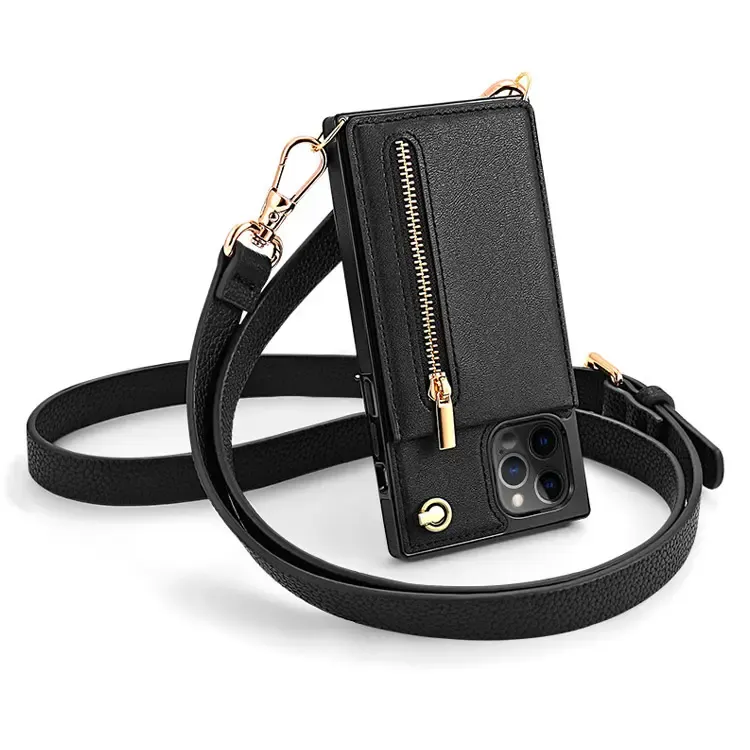 [10701] Samsung Galaxy S23 Ultra Phone Case - Leather Crossbody with Wallet