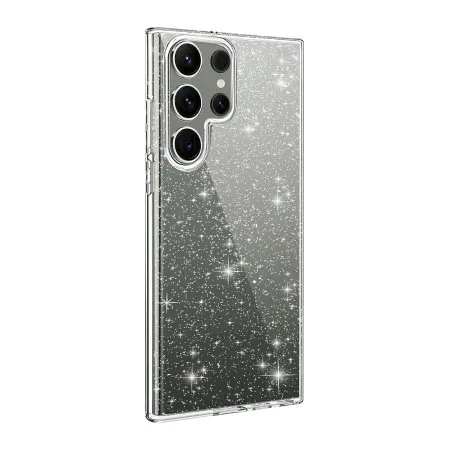 [10702] Samsung Galaxy S23 Ultra Phone Case - Silver Glitters